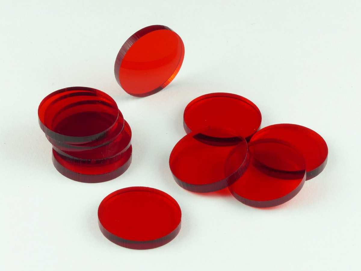 Crafters: Znaczniki akrylowe - Transparentne - Czerwone (10)